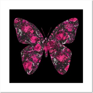 Pink butterfly wings Posters and Art